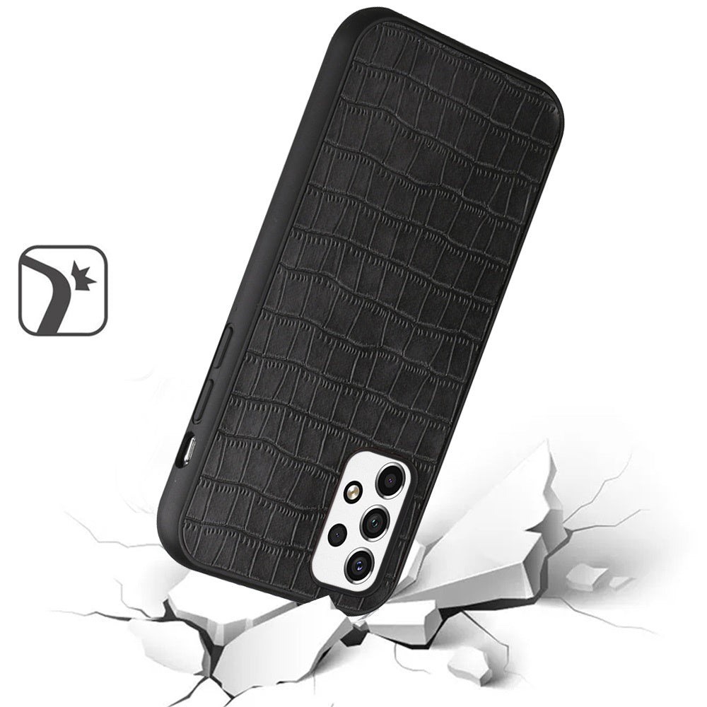 For Samsung Galaxy A53 5G Slim Thin PU Leather Crocodile Design Flip Snap On Hybrid Shockproof TPU PC Hard Shell Durable  Phone Case Cover