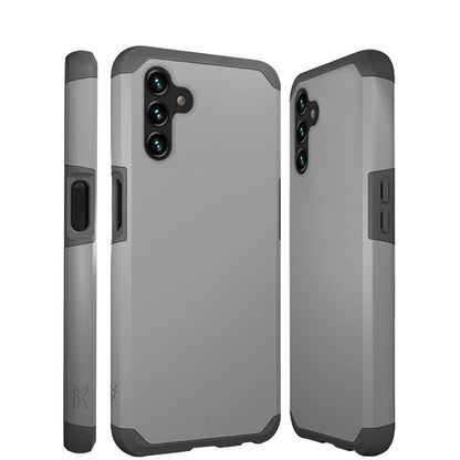 For Cricket Icon 4 Ultra Slim Shock Absorption 2in1 Tuff Hybrid Dual Layer Hard PC TPU Rubber Frame Armor Defender Gray Phone Case Cover