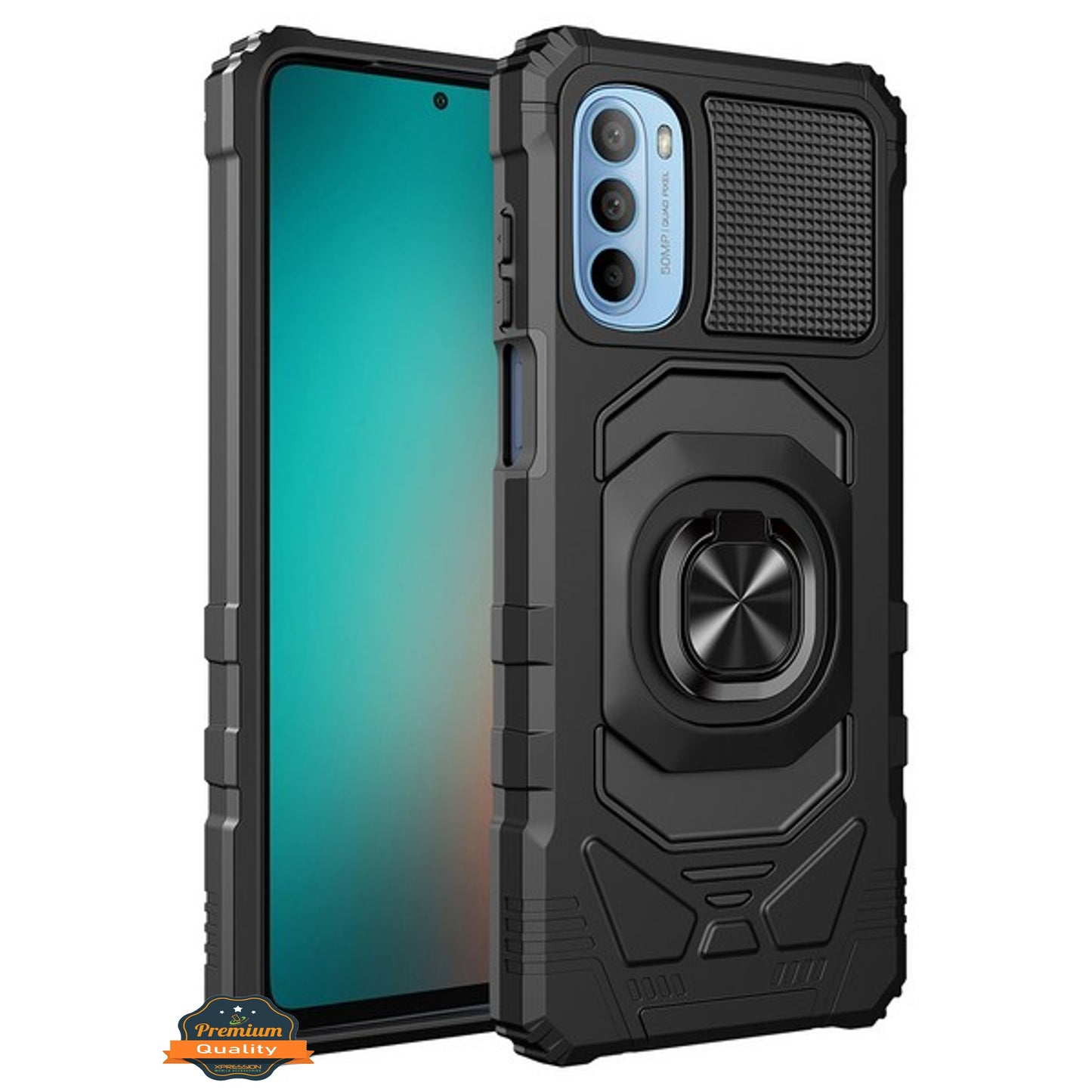 For OnePlus Nord N20 5G Hybrid Magnetic Car Mount Ring Kickstand Stand Holder Full-Body Armor Protective [Military Grade]  Phone Case Cover