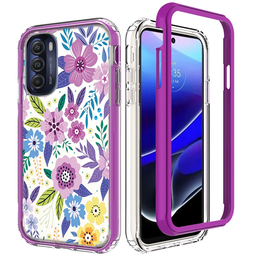 For Motorola Moto G Stylus 5G 2022 Beautiful Design Hybrid Triple Layer Armor Hard PC Rubber TPU Shockproof Frame  Phone Case Cover