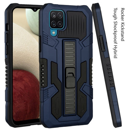For Samsung Galaxy A12 5G Hybrid Tough Rugged [Shockproof] Dual Layer Protective with Kickstand Military Grade Hard PC + Soft TPU  Phone Case Cover