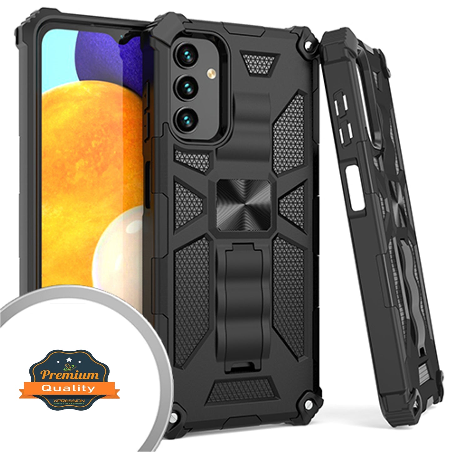 For Samsung Galaxy A13 5G Cases with Invisible Kickstand Stand Dual Layer Hybrid Defender Military Grade Shockproof Hard PC  Phone Case Cover