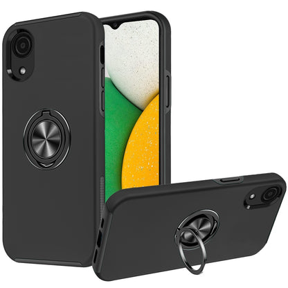 For Samsung A03 Core Hybrid 360 Degree Rotatable Metal Invisible Ring Stand Holder Fit Magnetic Car Mount Shockproof Slim  Phone Case Cover