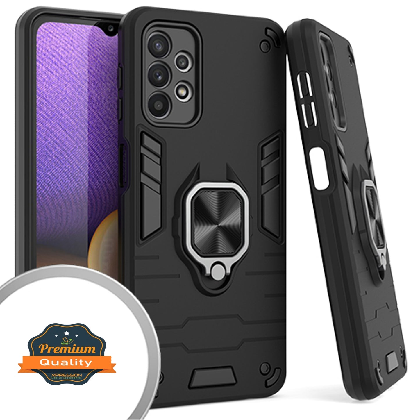 For Samsung Galaxy A33 5G Military Grade Protection Heavy Duty Armor Shockproof with 360 Ring Kickstand Stand Holder  Phone Case Cover