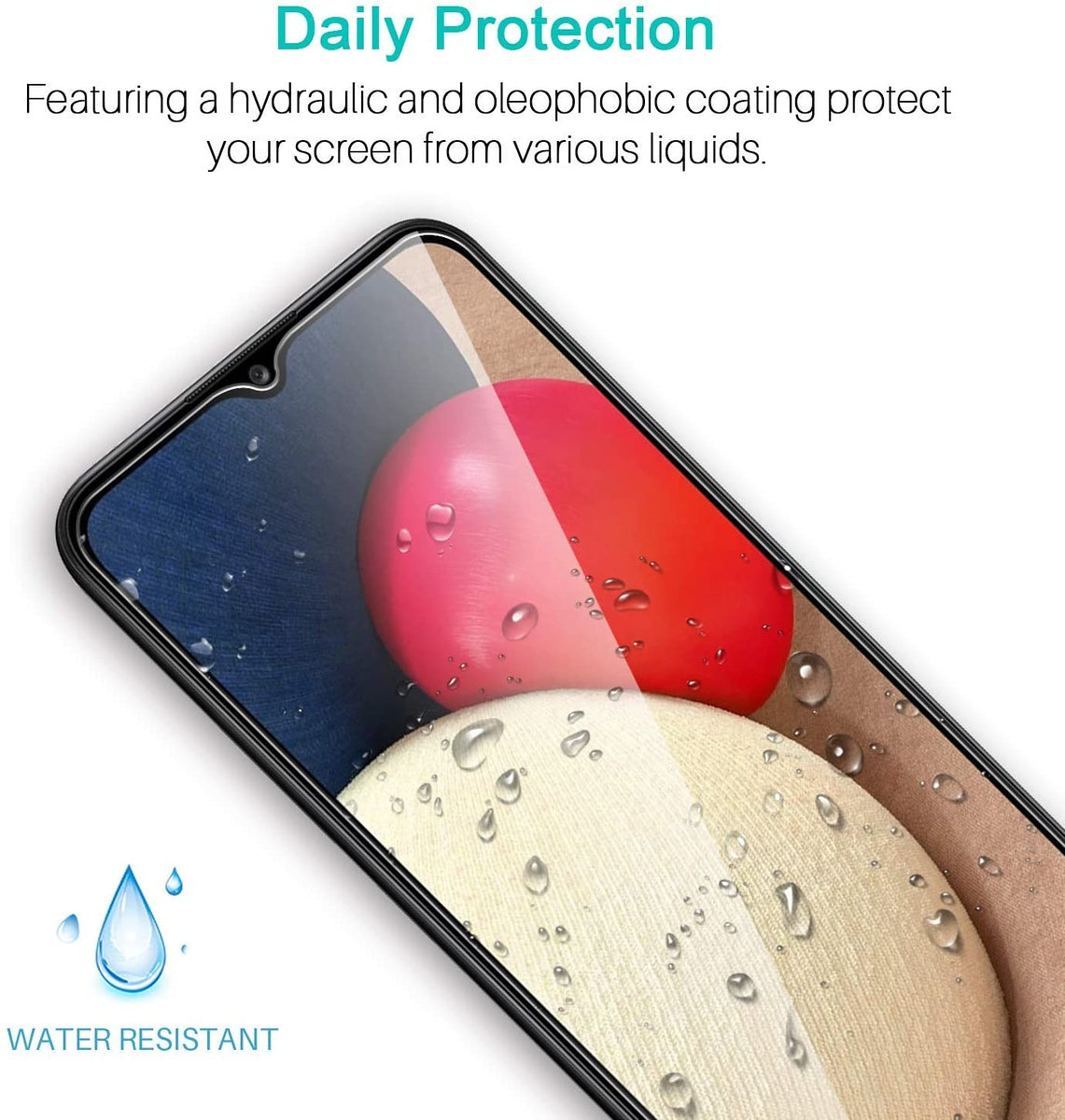 For Samsung Galaxy A13 5G Tempered Glass Full Coverage Edge to Edge Cover Protection 9H 2.5 Rounded Glass Screen Protector Clear Black Screen Protector