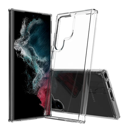 For Samsung Galaxy S23 /Plus /Ultra Hybrid Transparent Clear Acrylic Back Hard PC & TPU Protective Bumper Extra Shock-Absorb  Phone Case Cover