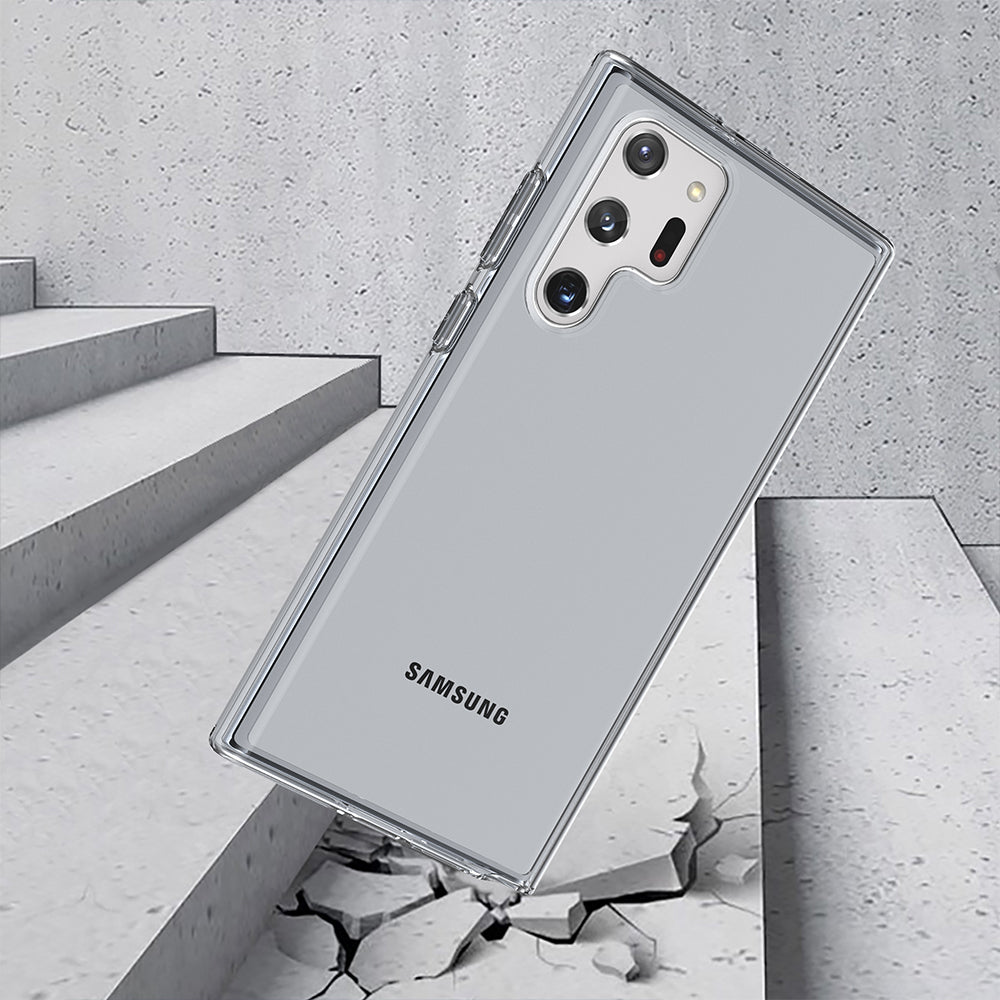 For Samsung Galaxy S23 Ultra Clear Full Transparency Thick Hybrid Hard PC Shell & Soft TPU Shock-Absorption Bumper Transparent Phone Case Cover