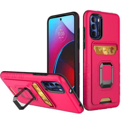 For Motorola Moto G Stylus 2022 4G Wallet Case Designed with Credit Card Holder & Magnetic Stand Kickstand Ring Heavy Duty Hybrid Armor  Phone Case Cover
