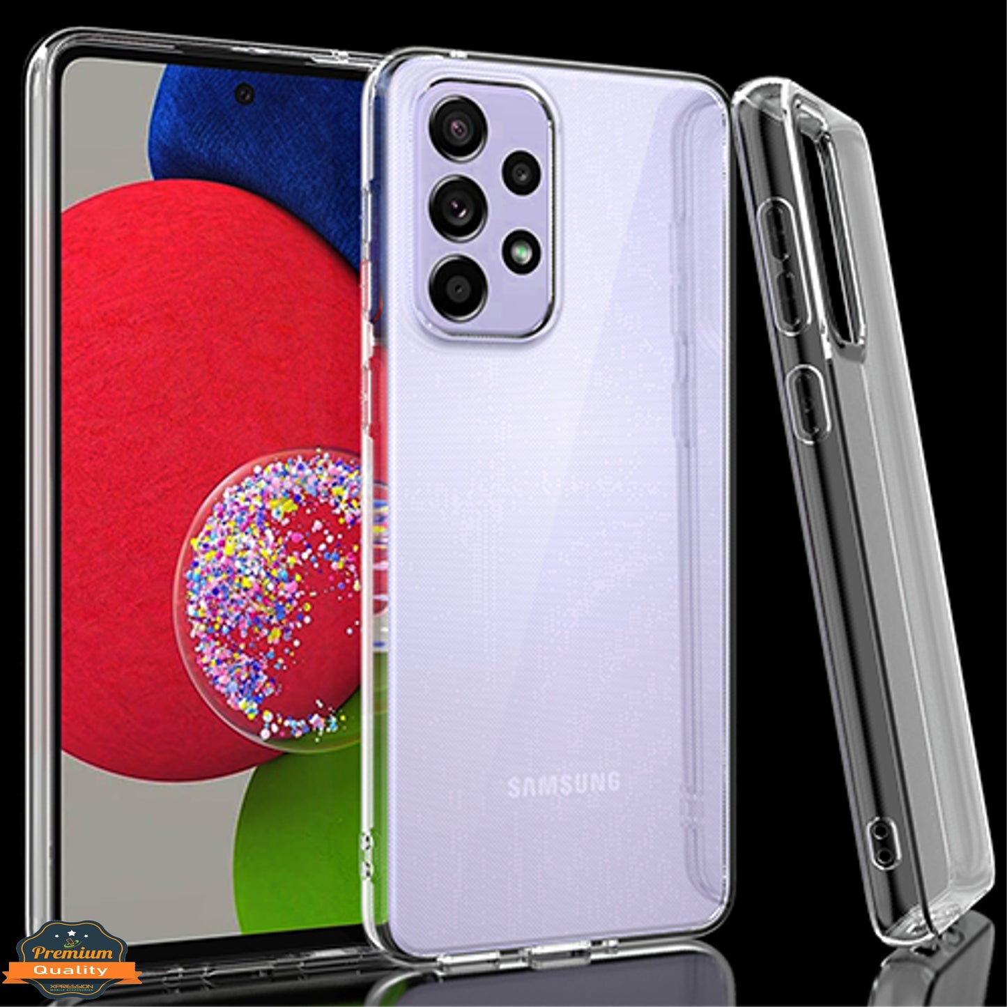 For Samsung Galaxy A53 5G Slim Thin Transparent Silicone Soft Skin Flexible TPU Gel Rubber Candy Gummy Protective Hybrid  Phone Case Cover