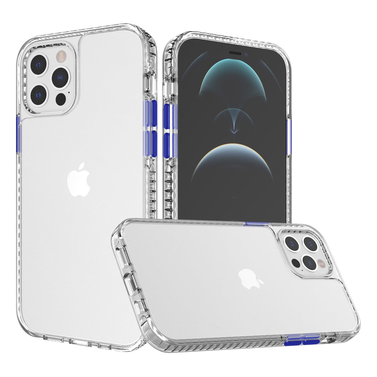 For Samsung Galaxy A33 5G Crystal Transparent Rugged Shockproof Hybrid PC+TPU Colorful Buttons Military Grade Protection Back  Phone Case Cover