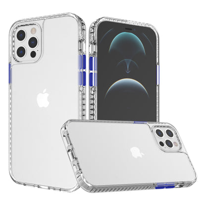 For Samsung Galaxy A33 5G Crystal Transparent Rugged Shockproof Hybrid PC+TPU Colorful Buttons Military Grade Protection Back  Phone Case Cover