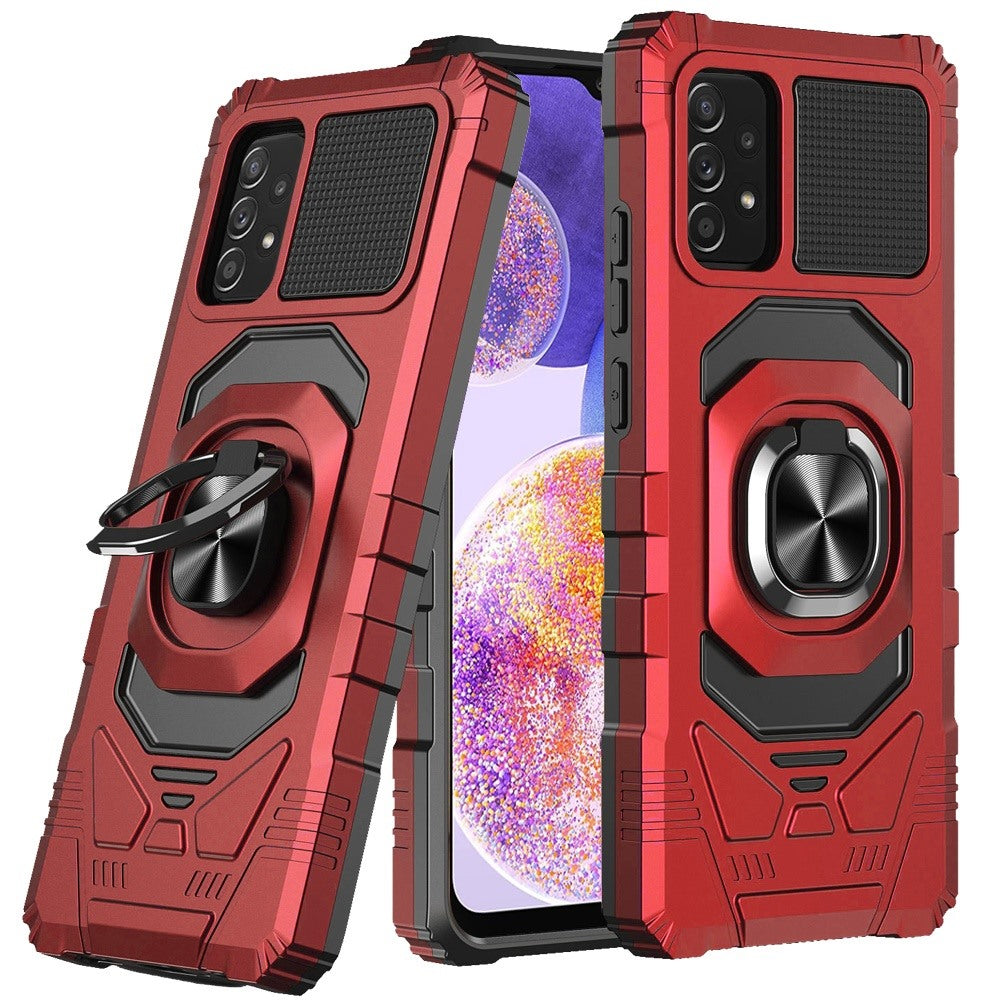For Samsung Galaxy A23 5G Hybrid Dual Layer with Rotate Magnetic Ring Stand Holder Kickstand, Rugged TPU Shockproof  Phone Case Cover