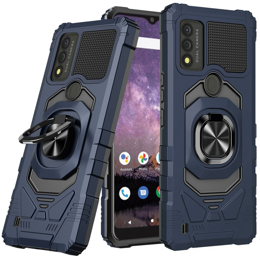 For Wiko Voix Hybrid Dual Layer with 360° Rotate Magnetic Ring Stand Holder Kickstand, 2in1 TPU Rugged PC Shockproof  Phone Case Cover