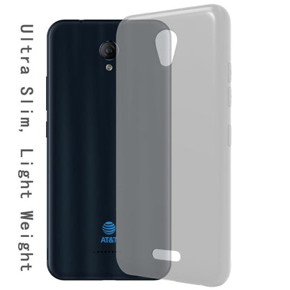 For AT&T Fusion Z, Motivate Hybrid Rubber Soft Silicone Gummy TPU Gel Candy Skin Flexible Skinny Slim Thin Protector  Phone Case Cover