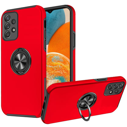 For Samsung Galaxy A23 5G Slim Hybrid 360 Degree Rotatable Metal Invisible Ring Stand Holder Fit Magnetic Car Mount  Phone Case Cover