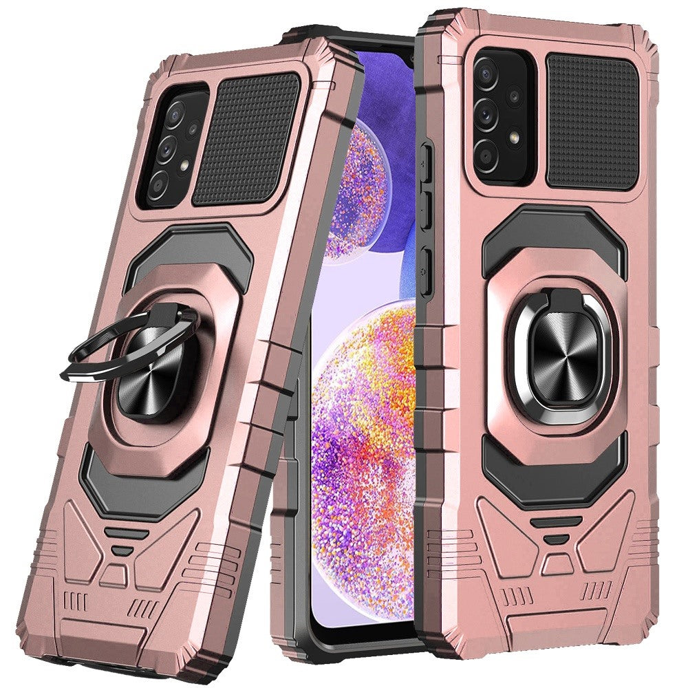 For Samsung Galaxy A23 5G Hybrid Dual Layer with Rotate Magnetic Ring Stand Holder Kickstand, Rugged TPU Shockproof  Phone Case Cover