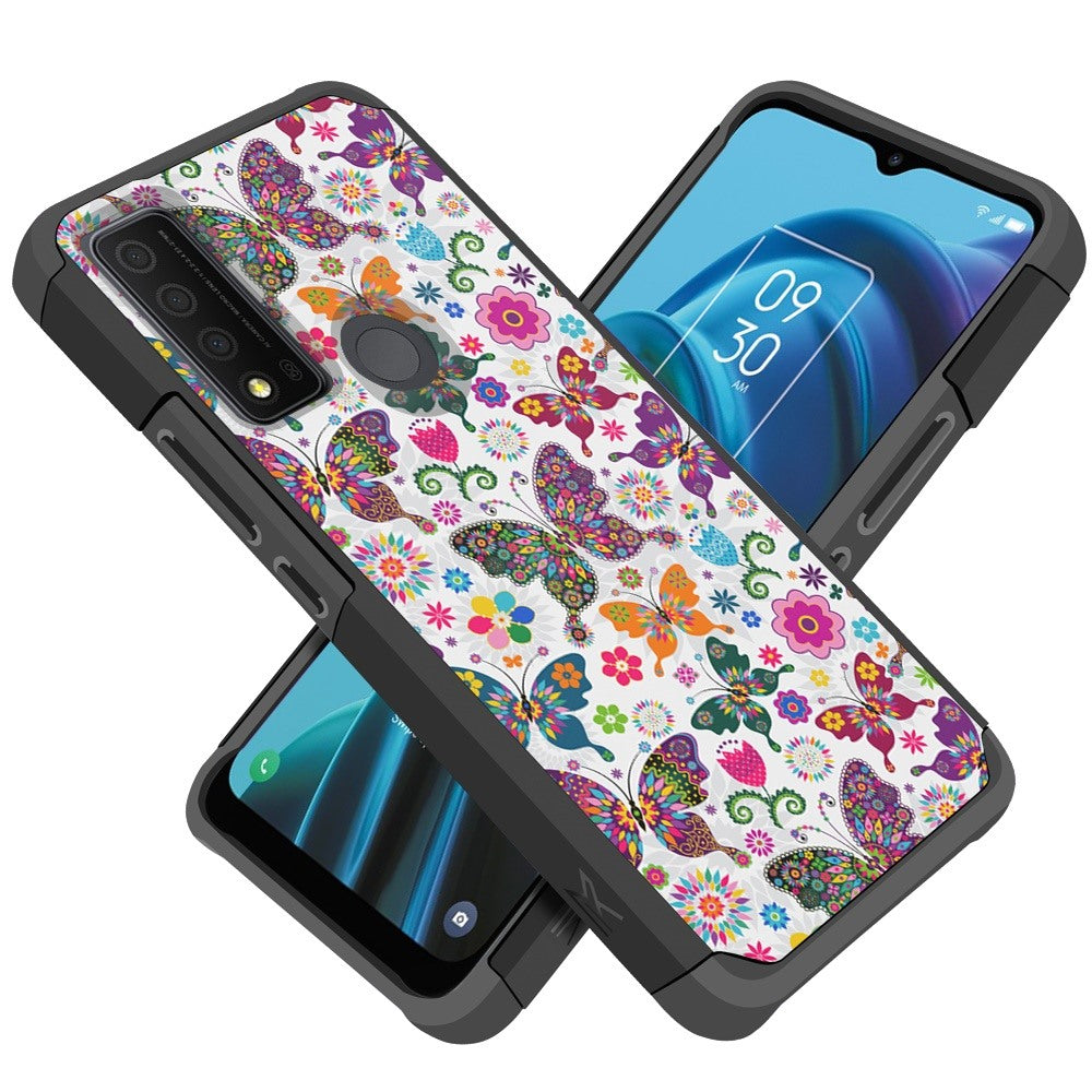 For TCL 30 XE 5G Graphic Design Pattern Slim Hard PC Soft TPU Silicone Protection Hybrid Shockproof Armor Rugged Bumper  Phone Case Cover