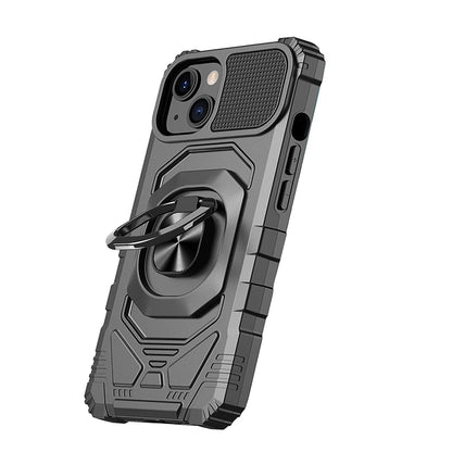 For Nokia G400 Armor Hybrid Stand Ring Hard TPU Rugged Full-Body Protective [Military-Grade] Magnetic Car Ring Holder Black Phone Case Cover