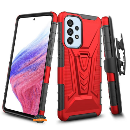 For Samsung Galaxy A23 5G Hybrid Armor Kickstand with Swivel Belt Clip Holster Heavy Duty 3 in 1 Defender Shockproof  Phone Case Cover