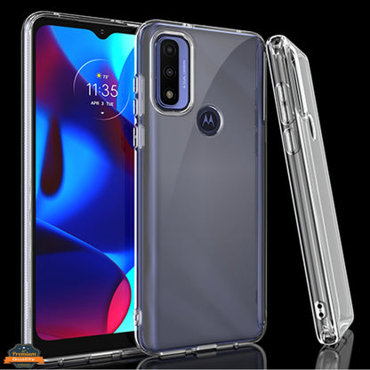 For Motorola Moto G Power 2022 (6.5") Ultra Slim Thin Transparent Silicone Soft Skin Flexible TPU Gel Rubber Candy Gummy Protective Hybrid  Phone Case Cover
