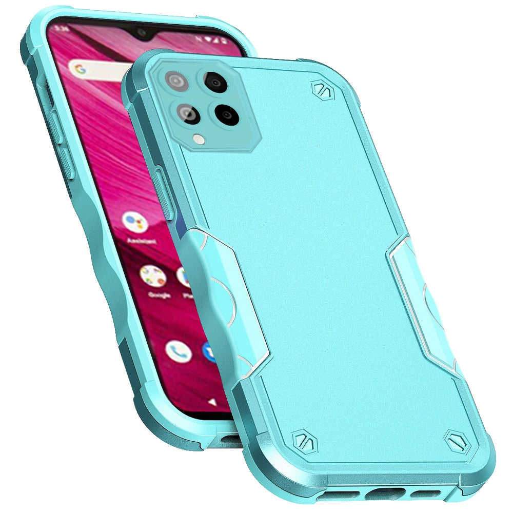 For T-Mobile Revvl 6 Pro 5G /Revvl 6 5G Tough Shockproof Hybrid Heavy Duty Dual Layer TPU Bumper Rugged Rubber Defend  Phone Case Cover