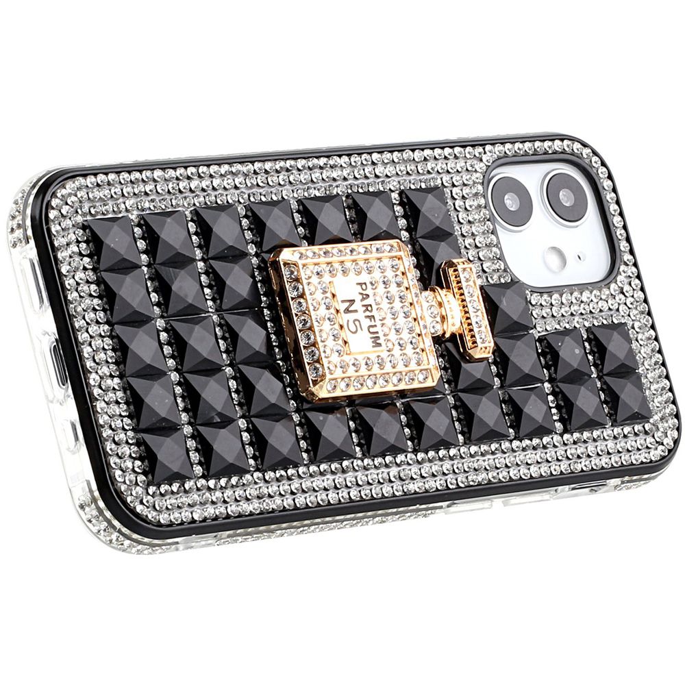 For Apple iPhone SE 2022 /SE 2020/8/7 Fashion Luxury 3D Bling Diamonds Rhinestone Jeweled Ornament Crystal Hybrid Hard  Phone Case Cover