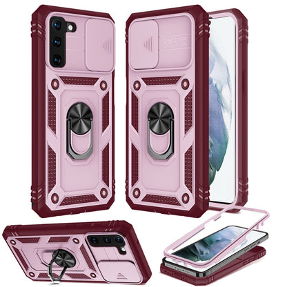 For Samsung Galaxy S22 Hybrid Built-in 360° Rotate Magnetic Ring Stand with Camera Protection Heavy Duty Shockproof  Phone Case Cover