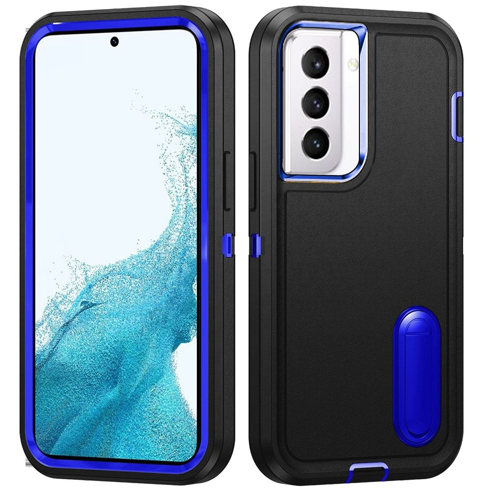 For Samsung Galaxy S22 /Plus Ultra Hybrid 3 Layers 3in1 Hard PC Shockproof with Kickstand Heavy Duty TPU Rubber Anti-Drop  Phone Case Cover