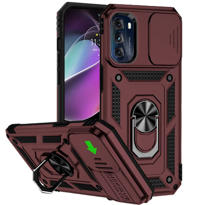 For Apple iPhone 14 (6.1") Case with Stand, Camera Lens Protection & 360° Rotate Ring Kickstand, Shockproof, Edge Bumper  Phone Case Cover
