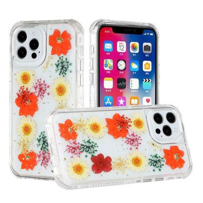 For Samsung Galaxy A23 5G Sparkle Glitter Floral Epoxy Design Shockproof Hybrid Fashion Bling Rubber TPU & Hard PC  Phone Case Cover