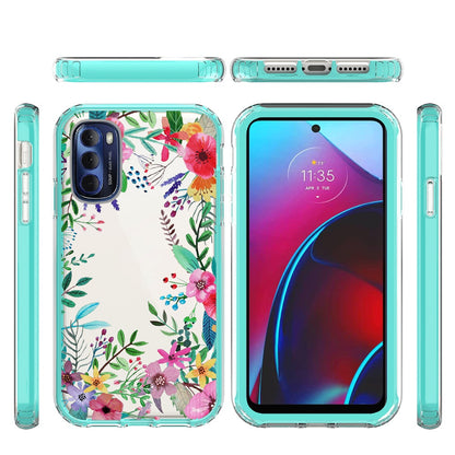 For Motorola Moto G Stylus 2022 4G Beautiful Design 3in1 Hybrid Armor Hard PC Rubber TPU Shockproof Protective Frame  Phone Case Cover