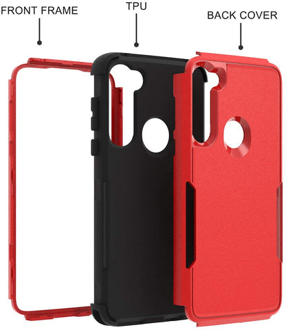For Motorola Moto G Stylus 5G 2022 Hybrid Slim Shockproof Rubber TPU Hard PC Heavy Duty Hard Protective Dual Layers Red Black Phone Case Cover
