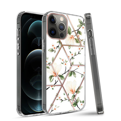 For Samsung Galaxy A23 5G Fashion Art Floral IMD Design Beautiful Flower Pattern Hybrid Protective Hard Rubber TPU White Flower Phone Case Cover