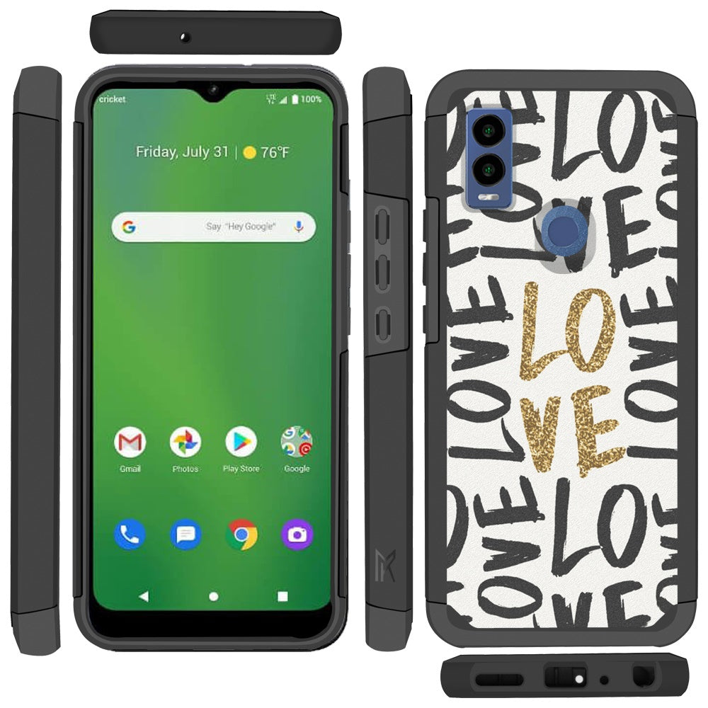 For Cricket Innovate E 5G (E Version 2022) Graphic Design Pattern Hard PC TPU Tough Hybrid Shockproof Frame  Phone Case Cover