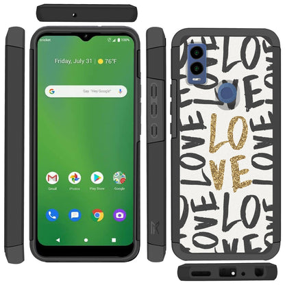 For Cricket Innovate E 5G (E Version 2022) Graphic Design Pattern Hard PC TPU Tough Hybrid Shockproof Frame  Phone Case Cover