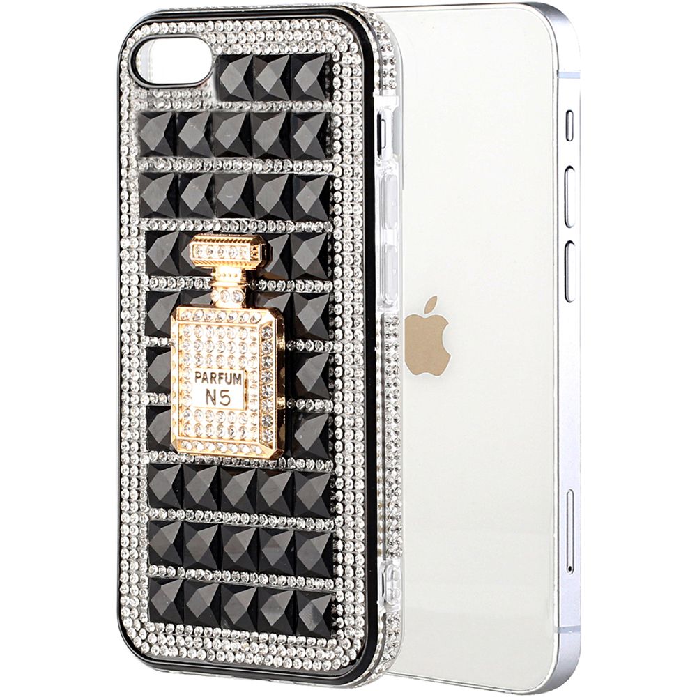 For Apple iPhone SE 2022 /SE 2020/8/7 Fashion Luxury 3D Bling Diamonds Rhinestone Jeweled Ornament Crystal Hybrid Hard  Phone Case Cover