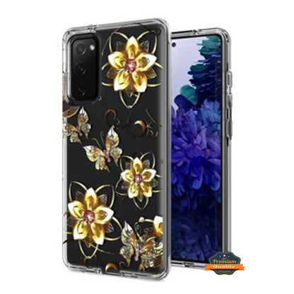 For Samsung Galaxy S20 FE /Fan Edition 5G Hybrid Trendy Image Patterns Design Clear Hard Back Shockproof TPU Rubber  Phone Case Cover
