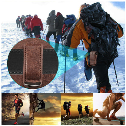 For Samsung Galaxy A23 5G Universal Vertical Leather Case Holster with 360° Rotation Belt Clip & 3 Credit Card Slots Phone Carrying Pouch [Brown]