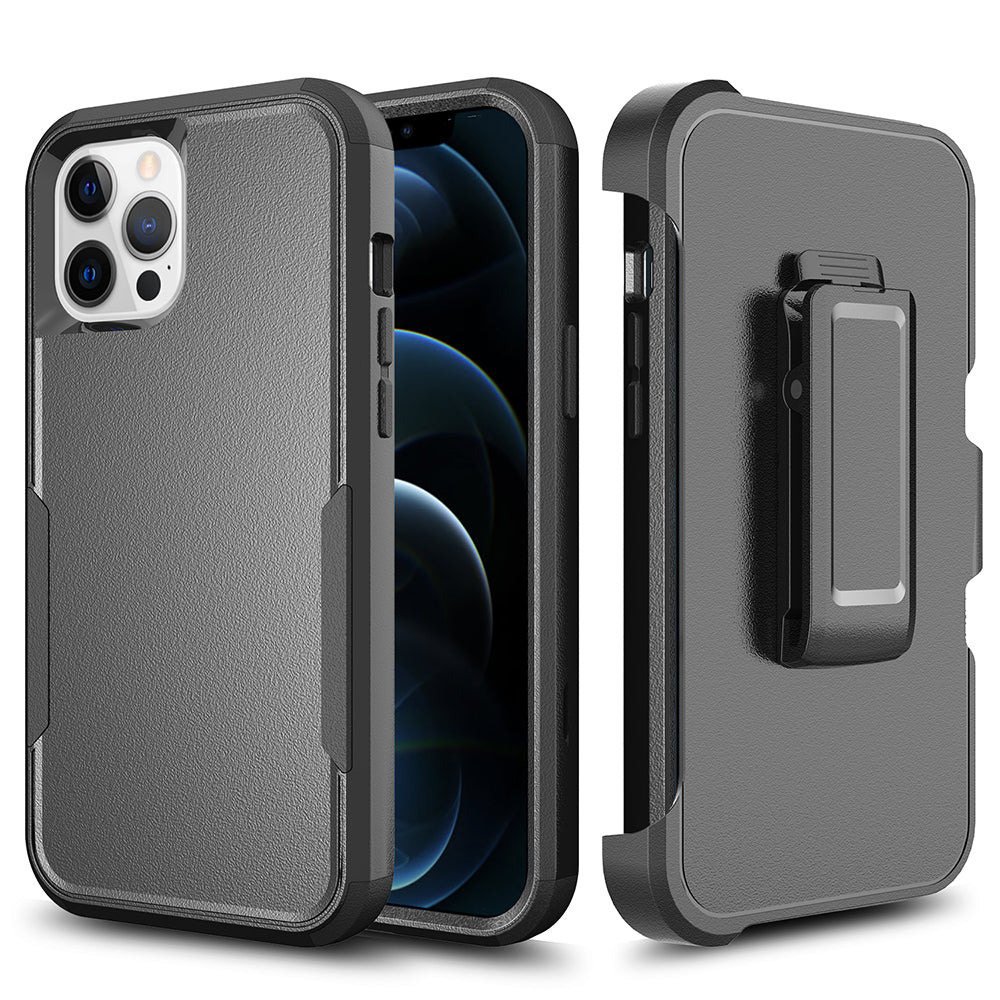 For Apple iPhone 13 / Pro Max Heavy Duty Cases with Rotatable Holster Kickstand Belt Clip Combo Hard PC + TPU Rugged Hybrid Bumper  Phone Case Cover