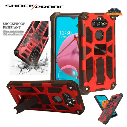 For Wiko Ride 3 Full-Body Hybrid [Military-Grade Protective] Defender Heavy Duty with Hidden Kickstand Stand Support Magnetic Car Mount  Phone Case Cover