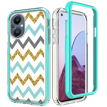 For OnePlus Nord N20 5G Beautiful Design 3 in 1 Hybrid Triple Layer Armor Hard Plastic PC Rubber TPU Shockproof Frame  Phone Case Cover