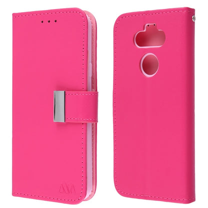 For LG K31 /Aristo 5/Fortune 3/Tribute Monarch / Phoenix 5 PU Leather Wallet with Credit Card Holder Storage Flip Pouch Stand Pink Phone Case Cover