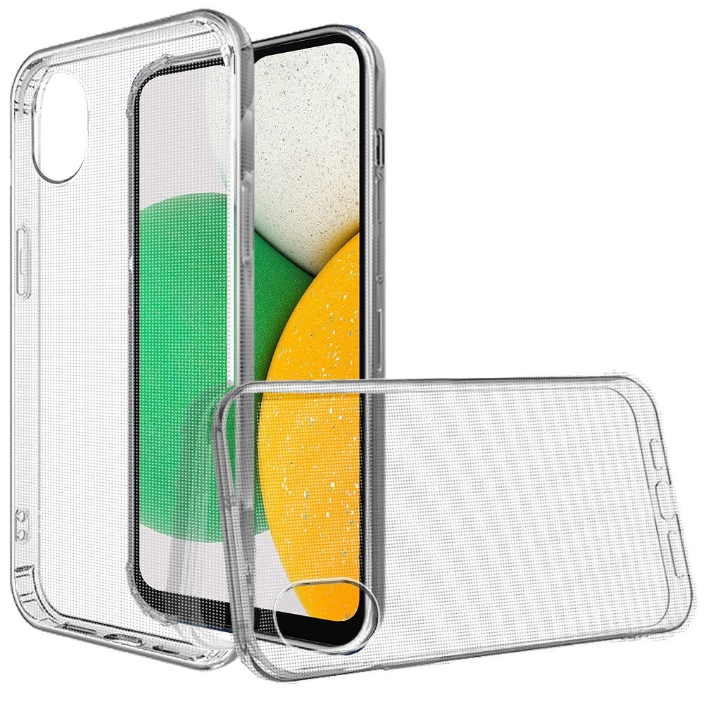 For Samsung A03 Core Hybrid Transparent Thick TPU Rubber Silicone Simple Minimalistic Gel Shockproof Protective Slim Back Clear Phone Case Cover