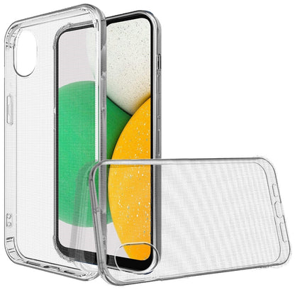 For Samsung A03 Core Hybrid Transparent Thick TPU Rubber Silicone Simple Minimalistic Gel Shockproof Protective Slim Back Clear Phone Case Cover