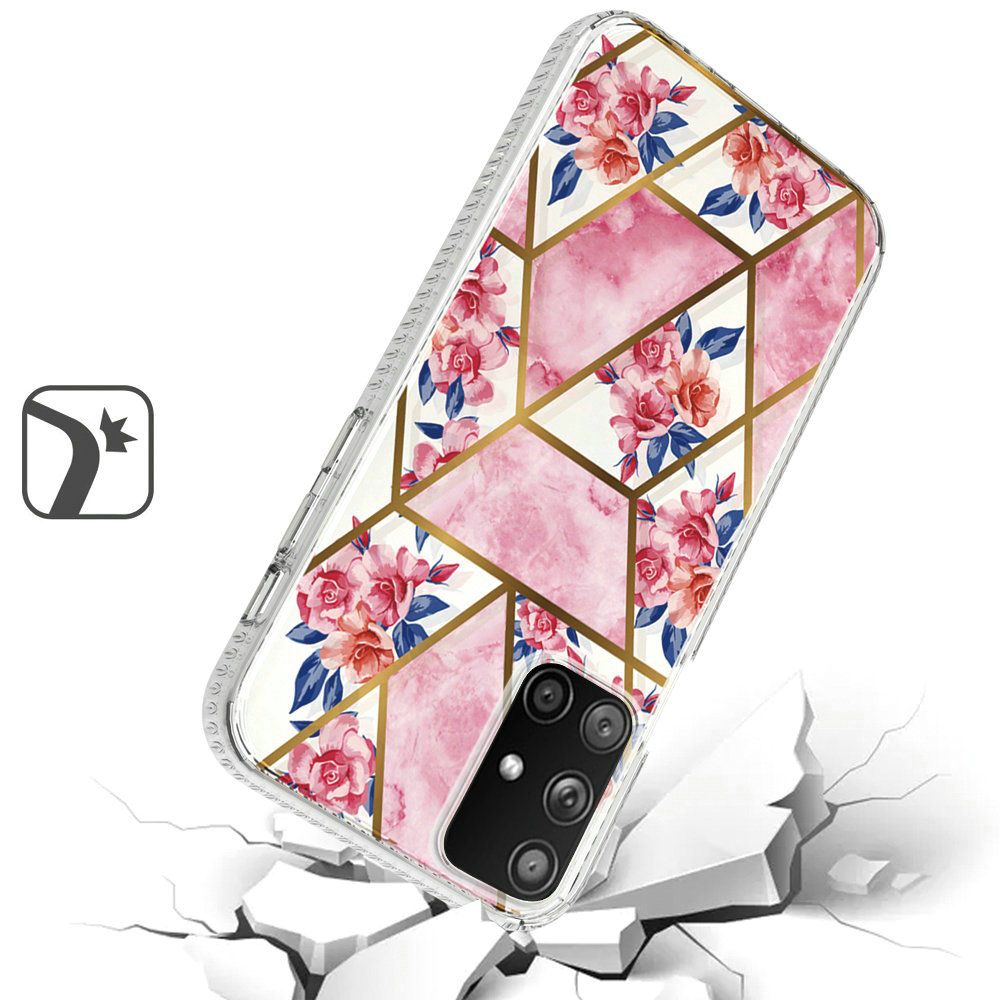 For Samsung Galaxy A71 5G Hybrid Design Graphic Fashion Colorful Sparkle Pattern Silicone Skin TPU Hard PC Armor Ultra Slim  Phone Case Cover