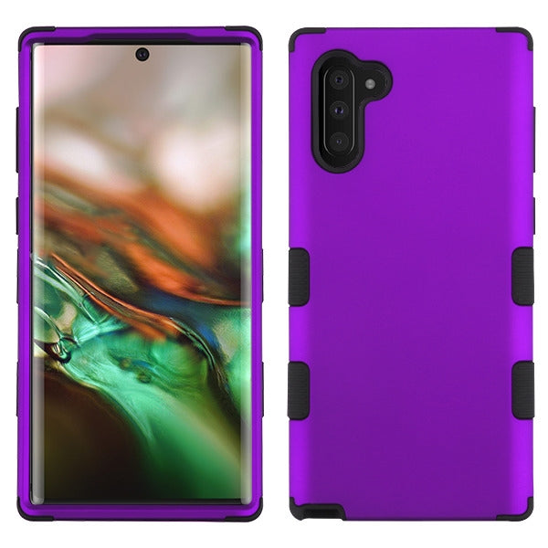 For Samsung Galaxy S10 5G (6.7") Hybrid Three Layer Hard PC Shockproof Heavy Duty TPU Rubber Anti-Drop Purple Phone Case Cover