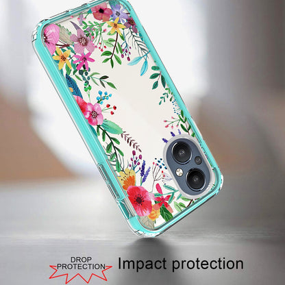 For OnePlus Nord N20 5G Beautiful Design 3 in 1 Hybrid Triple Layer Armor Hard Plastic PC Rubber TPU Shockproof Frame  Phone Case Cover