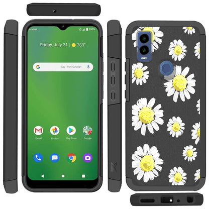 For Cricket Innovate E 5G (E Version 2022) Graphic Design Pattern Hard PC TPU Tough Hybrid Shockproof Frame  Phone Case Cover