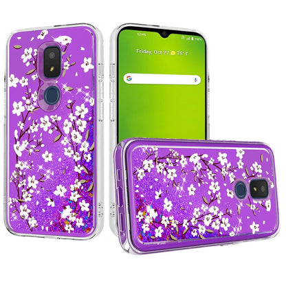 For Samsung Galaxy S22 /Plus Ultra Floral Design Quicksand Water Flowing Liquid Floating Colorful Glitter Bling Flower Fashion TPU Hybrid  Phone Case Cover