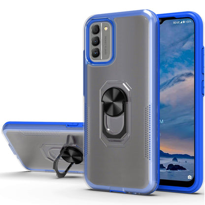 For Nokia G400 5G Clear Transparent Armor Rugged Defender Shockproof Hybrid with Ring Holder Kickstand  Phone Case Cover